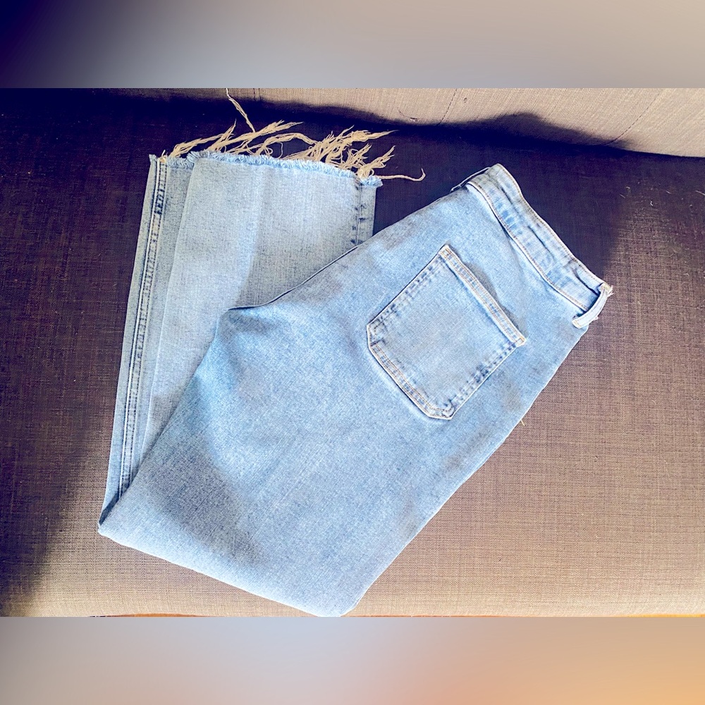 Zara Light Blue Denim Pants - Picture 3 of 8
